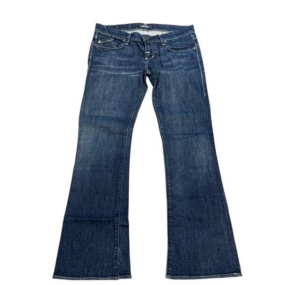 Rock & Republic Jeans Womens Size 27 Blue Bootcut Stretch Flare Low Rise Denim - Picture 1 of 16